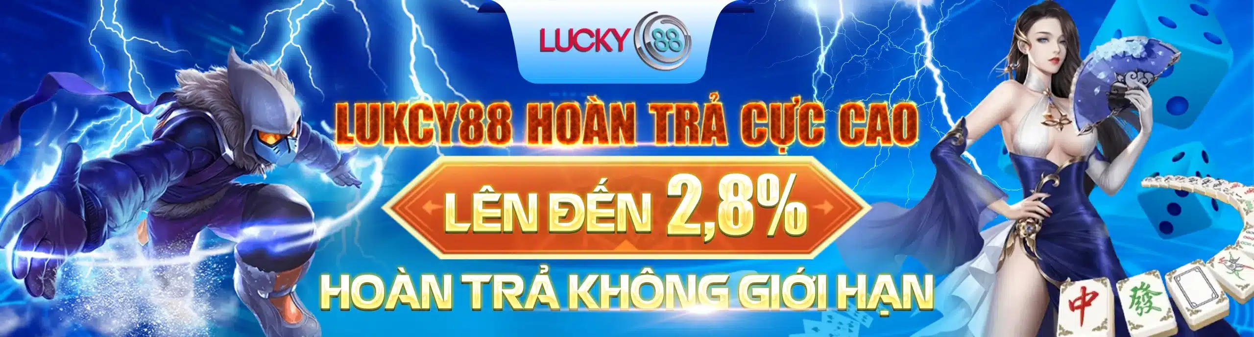 banner Lucky88-hoàn trả cao 2.8